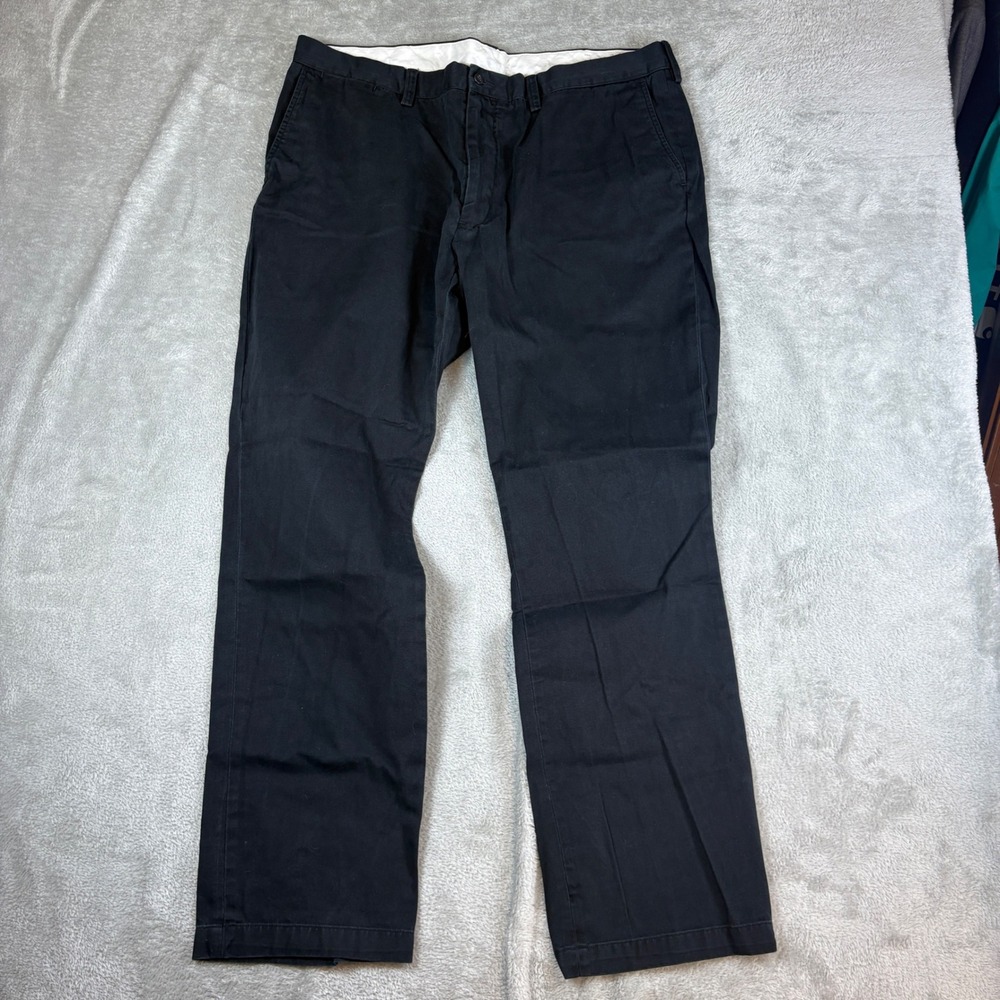 Polo Pants Mens 40/32 Classic Fit Chino Black Ralph Lauren Trousers Cotton